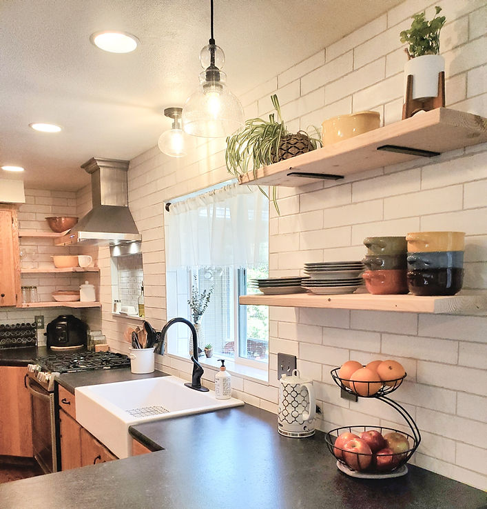 Organized kitchen work done by Chicks for Chores