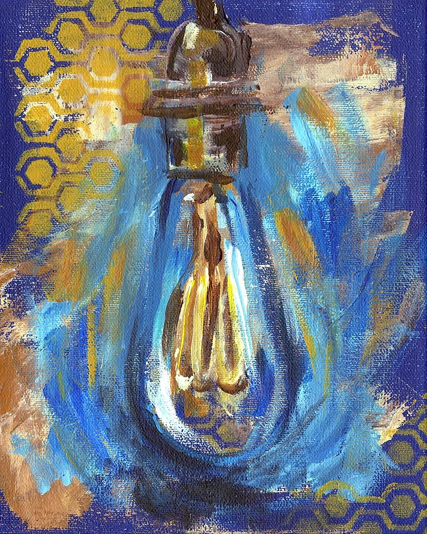 Artist Andrea Holmes Vintage Object Acrylic Paintings