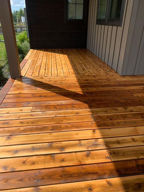 Deck painting in Bozeman