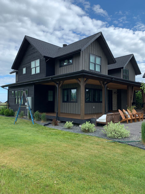 Wood home painting Bozeman
