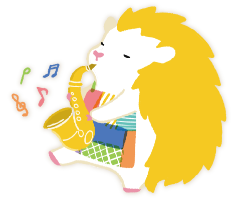 サックスを持つキキちゃん