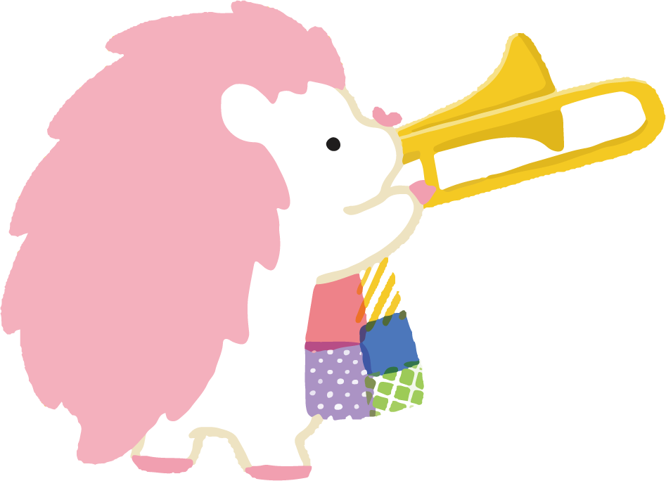 トロンボーンを持つキキちゃん