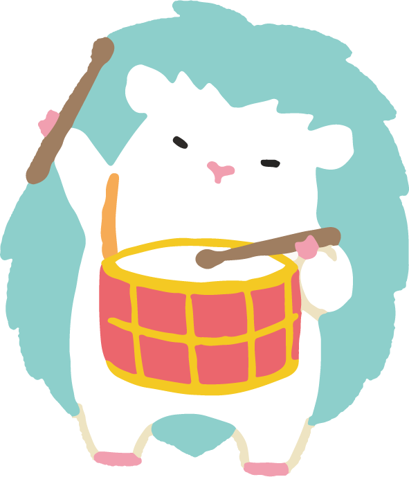 ドラムを持つキキちゃん