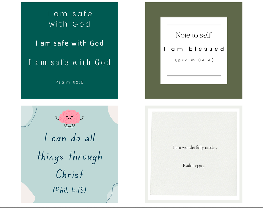 Biblical Affirmation Card Printable