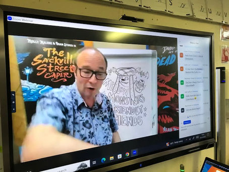 Alan Nolan entertained us with humorous stories about his journey as a writer and an illustrator.