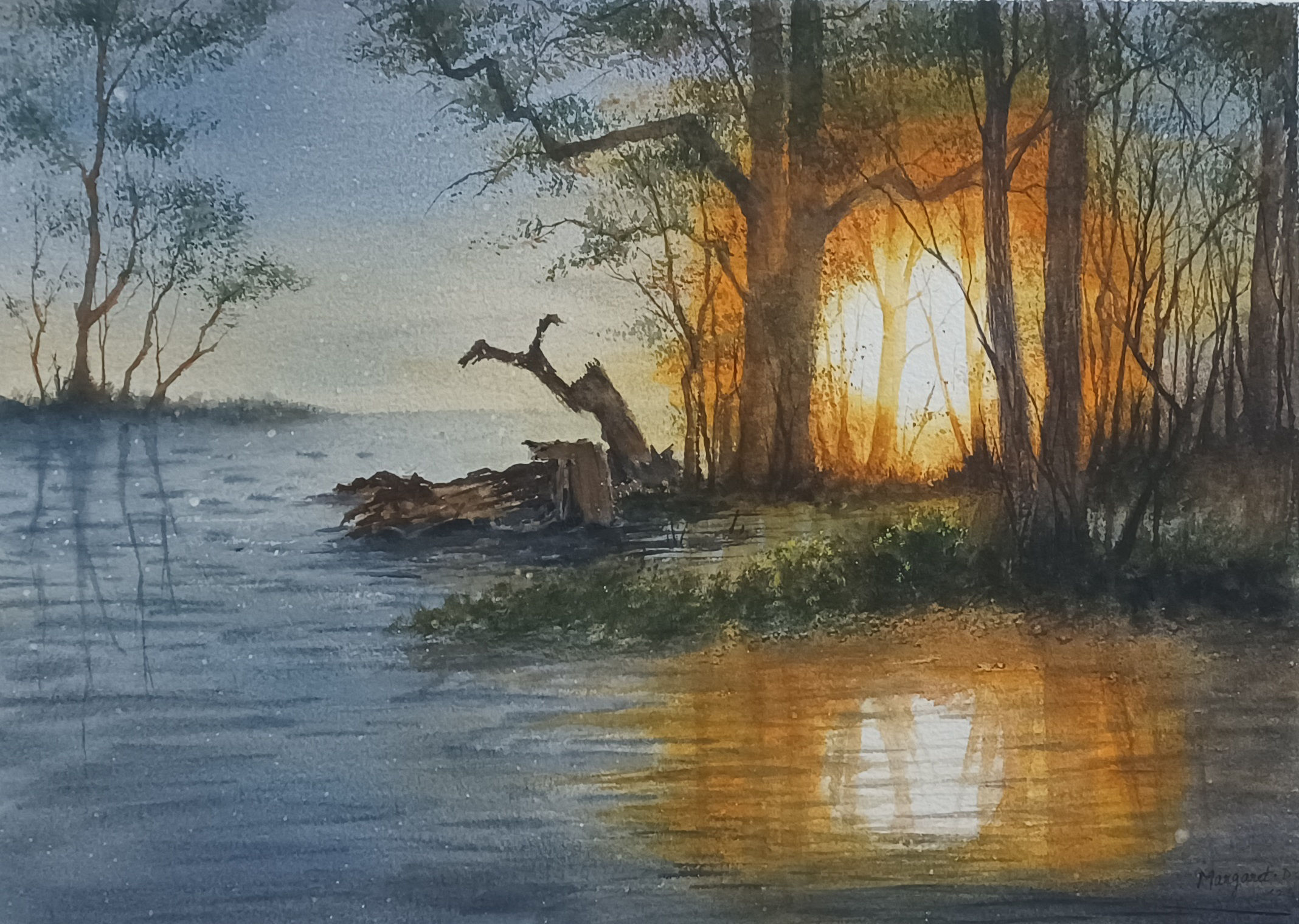 Quiet Sunset 15x11 in