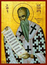 SAINT ALEXANDER, PATRIARCH OF CONSTANTINOPLE
