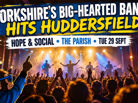 Monkey GigsList editorial graphic for Hope & Social at The Parish, Huddersfield, 29 September 2026