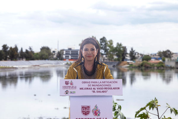 Clara Brugada fortalece la infraestructura hidráulica de Iztapalapa con la modernización del vaso regulador el salado  