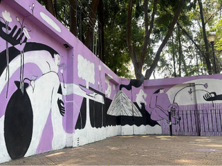 Gobierno de Alessandra Rojo de la Vega recupera con arte un espacio público en el Jardín Dr. Ignacio Chávez