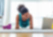 A woman performing a plank