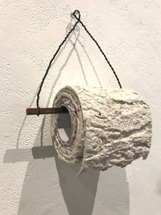 toilet paper roll molded from tree bark