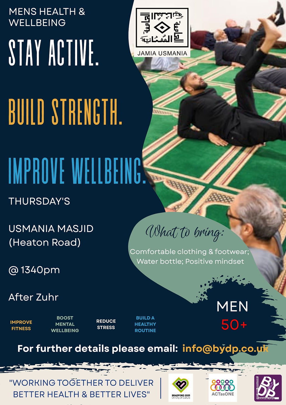 Men’s Health & Wellbeing – Weekly Fitness at Usmania Masjid