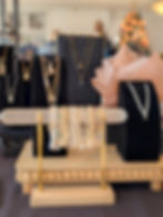Ready-to-gift earrings, necklaces and bracelets designed by bijoux x brie in Rhode Island