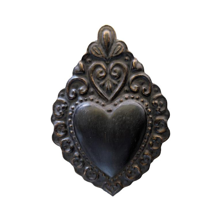 Déco Murale Ex-Voto Coeur Noir