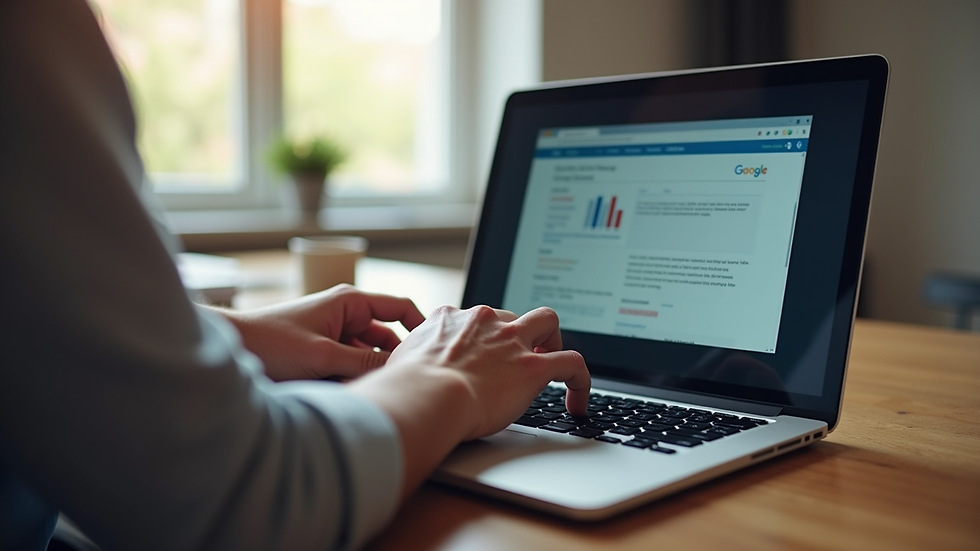 Eye-level view of a laptop displaying an online training course