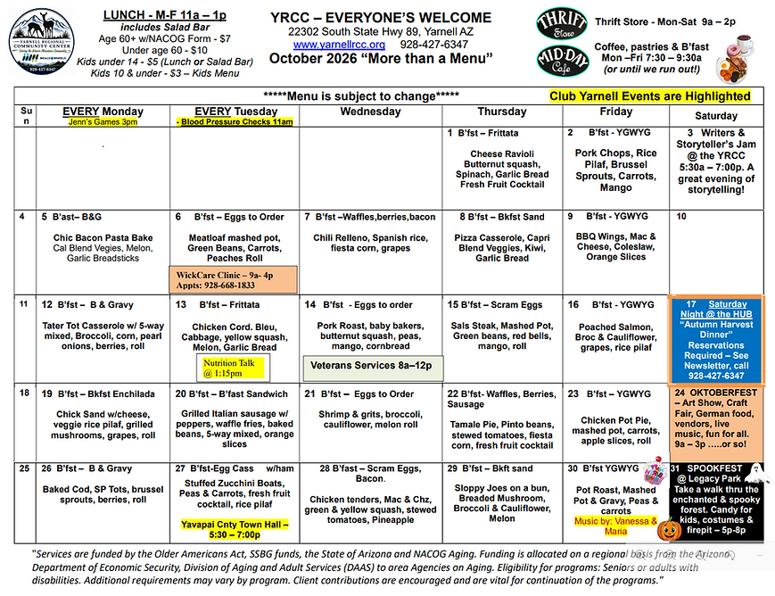 Oct. Menu 2026]