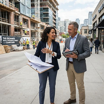 Business owner meeting with a developer