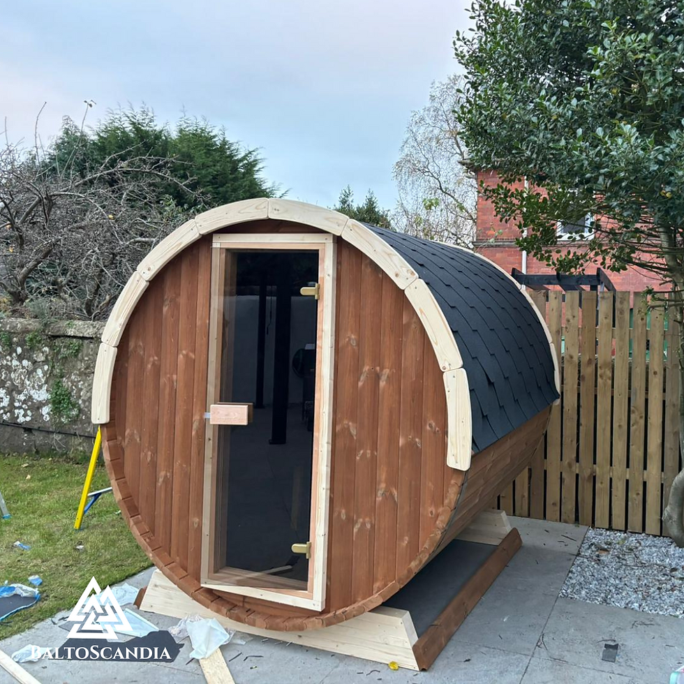 Thumbnail: Halden Sauna Barrel 230 | 230 x Ø 200 or Ø 220 cm | 6 Persons
