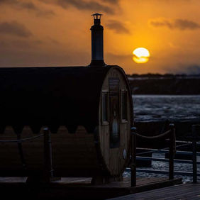 Garden Sauna from BaltoScandia exclusive at Penguin Spas Outdoor Living showroom Scotland