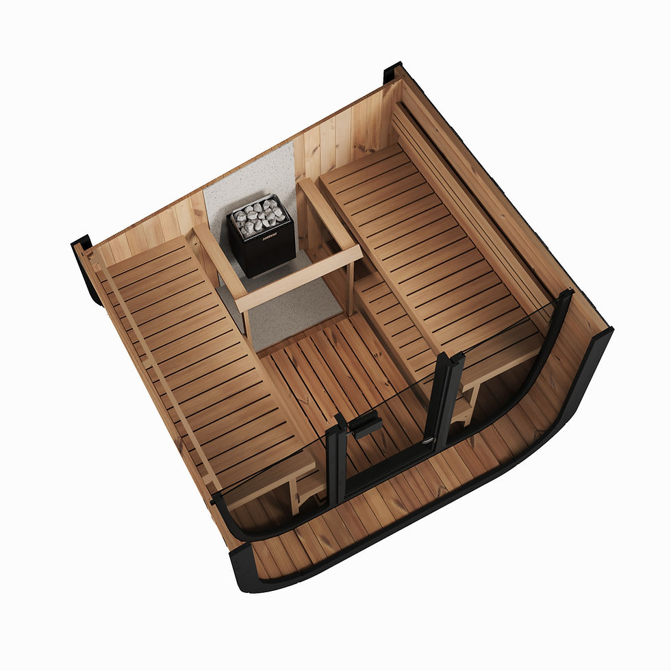 Thumbnail: Aarhus Sauna Cube 220 | 220 x 220cm | 42mm Nordic Thermowood