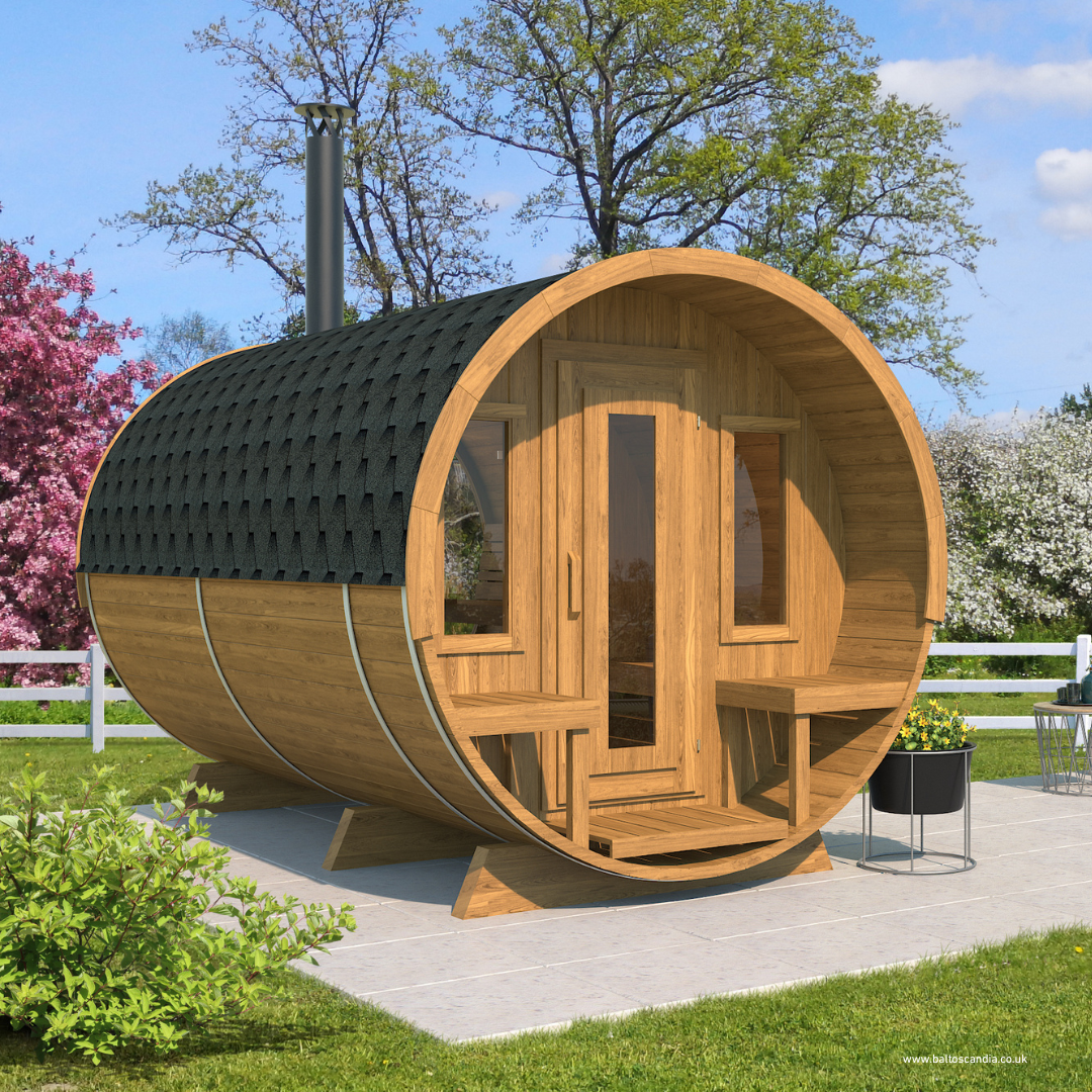 Trodheim Sauna Barrel 400 | 400 x Ø 230 cm | 8 Persons