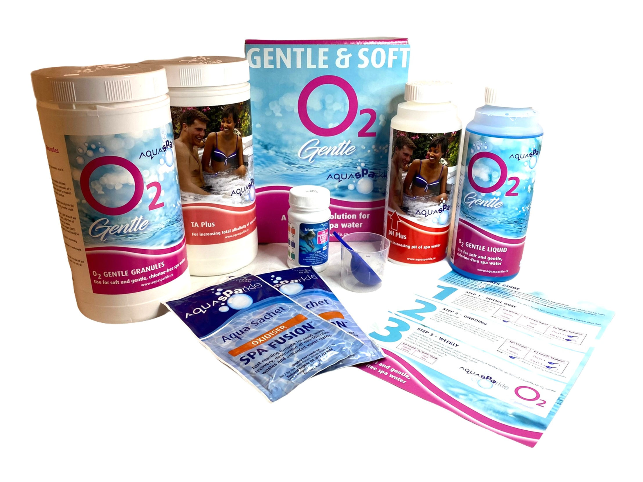 Chlorine free - AquaSparkle O2 Gentle Plus Spa Starter Kit