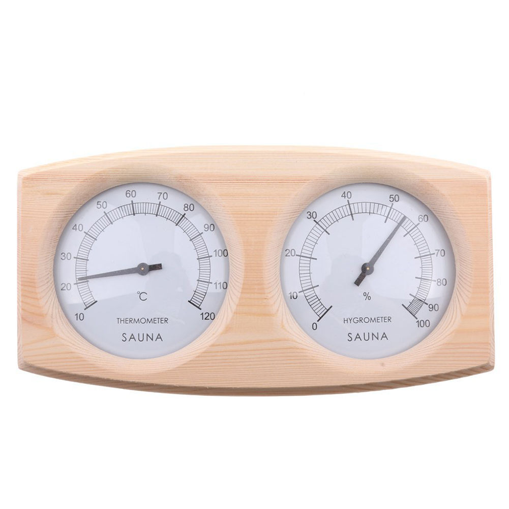 Sauna Thermometer and Hygrometer 2 in 1 dual display – Norwegian Pine