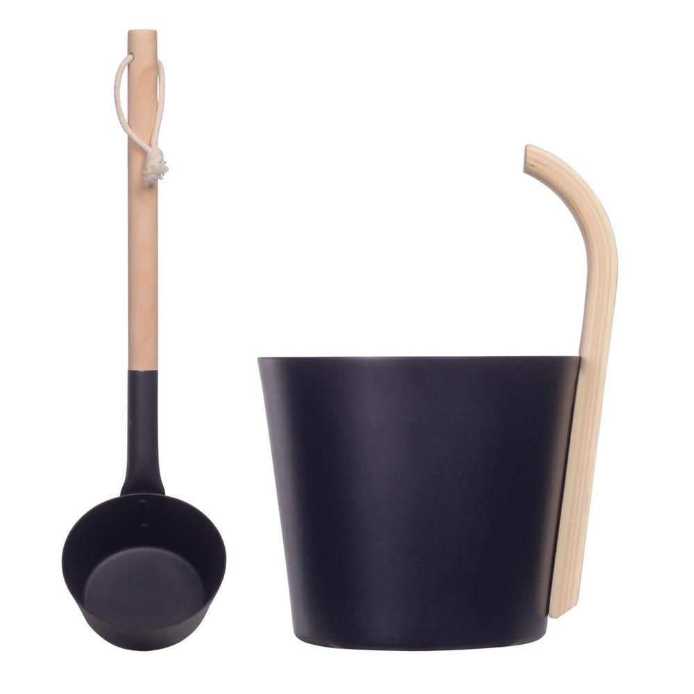 7L Luxurious Finnish Sauna Aluminium Bucket and Ladle Set