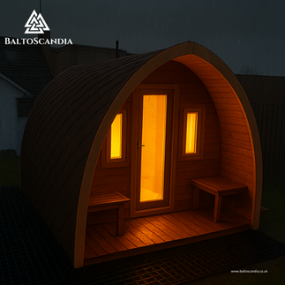 Florø Sauna Pod 300: Designed and Built by Baltoscandia Saunas in Culbokie, Dingwall, Scotland
