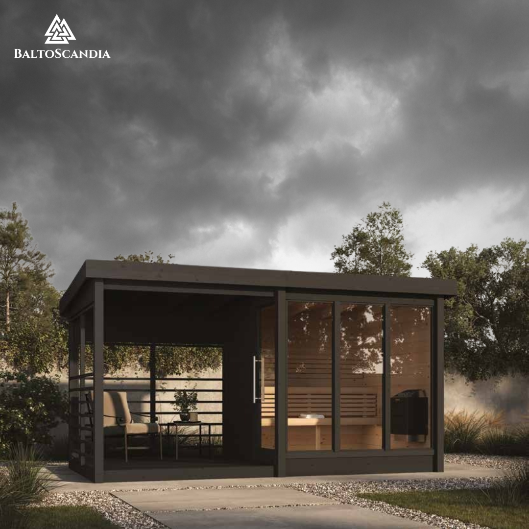 Trelleborg Log Sauna with terrace | 419 x 207 cm | 4.0 m² | 4-6 Persons
