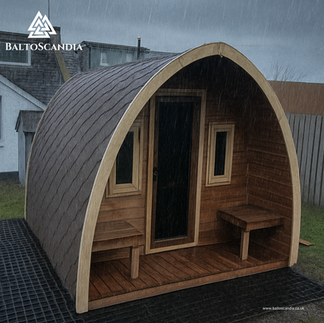 Florø Sauna Pod 300: Designed and Built by Baltoscandia Saunas in Culbokie, Dingwall, Scotland