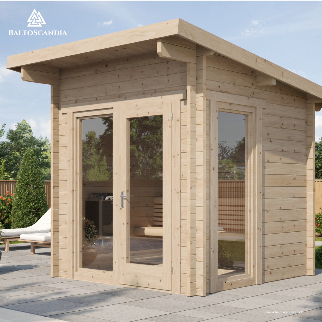 Umeå Log Sauna | 229 x 247 cm | 4.0 m² | 4 Persons