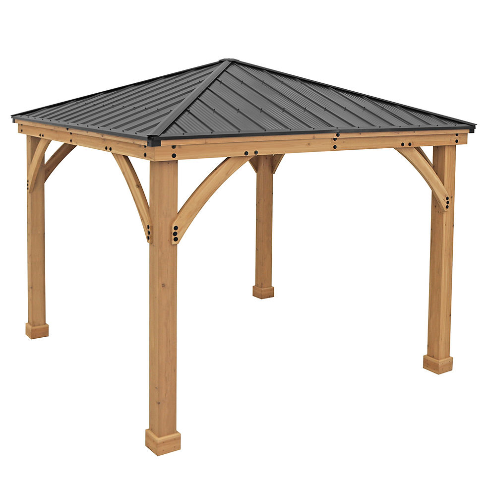 Thumbnail: Reine Cedar Wood Gazebo 12ft x 12ft (3.7m x 3.7m)