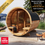 Thumbnail: Røros LUX Sauna Barrel 250 with outside seats | 250 x Ø 205 cm | 4 Persons