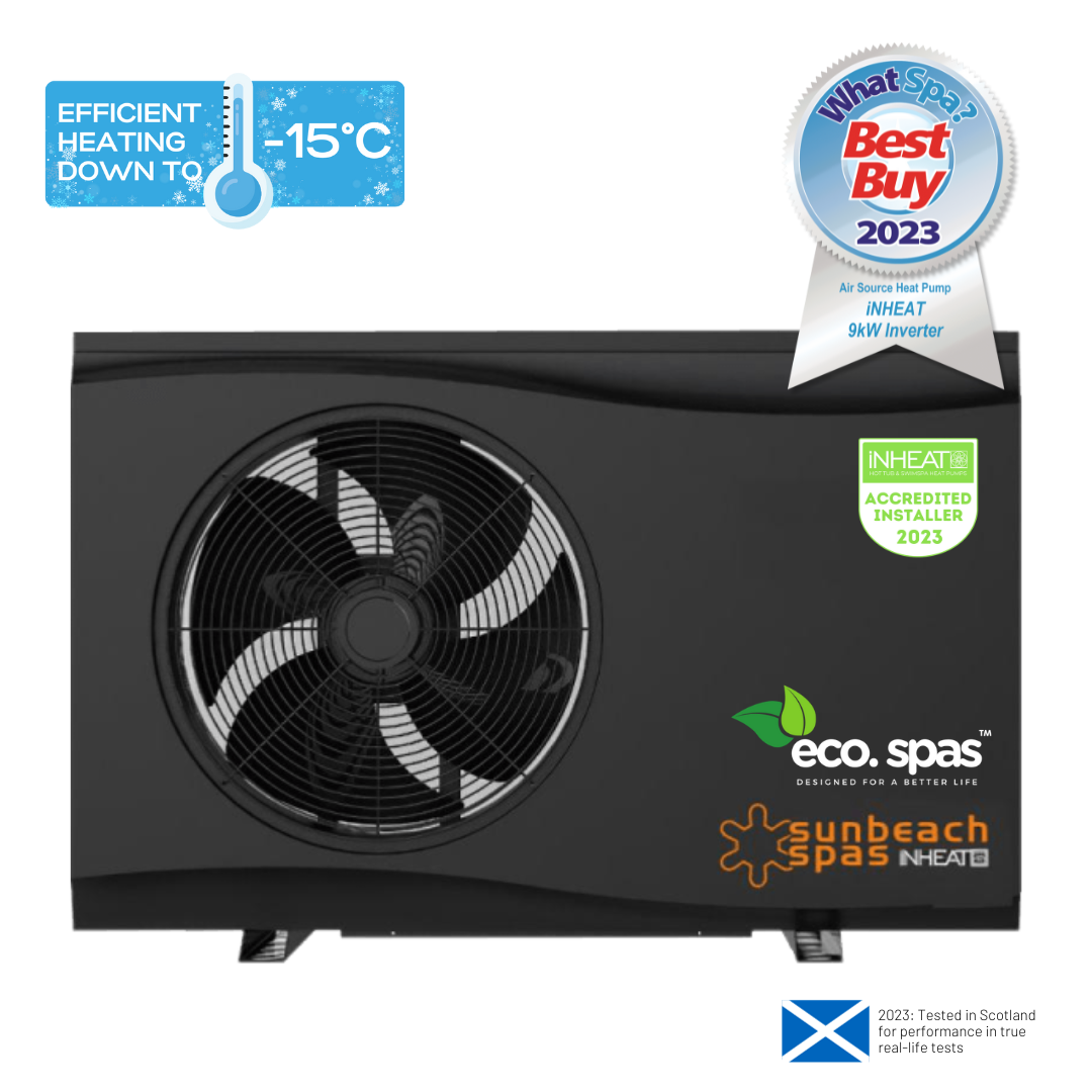 iNHEAT 9.0kW Hot Tub & Spa Air Source Heat Pump Inverter Pro