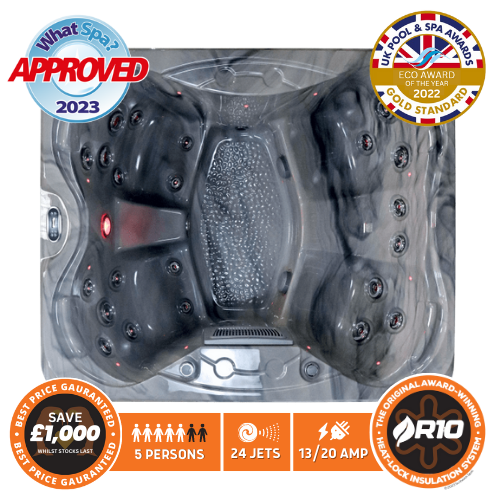 SB344OG Aurora 5 Person Energy Efficient Hot Tub with SmartSpa™ R10