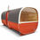 Thumbnail: 6 persons Nordic Thermowood Barrel Sauna with seats or bed - 5.0 m Ø 2.2
