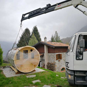 Garden Sauna from BaltoScandia exclusive at Penguin Spas Outdoor Living showroom Scotland