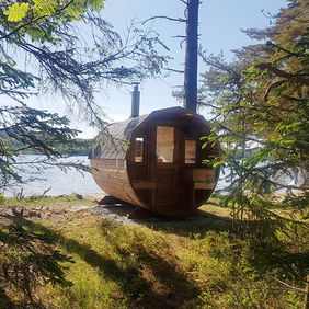 Garden Sauna from BaltoScandia exclusive at Penguin Spas Outdoor Living showroom Scotland