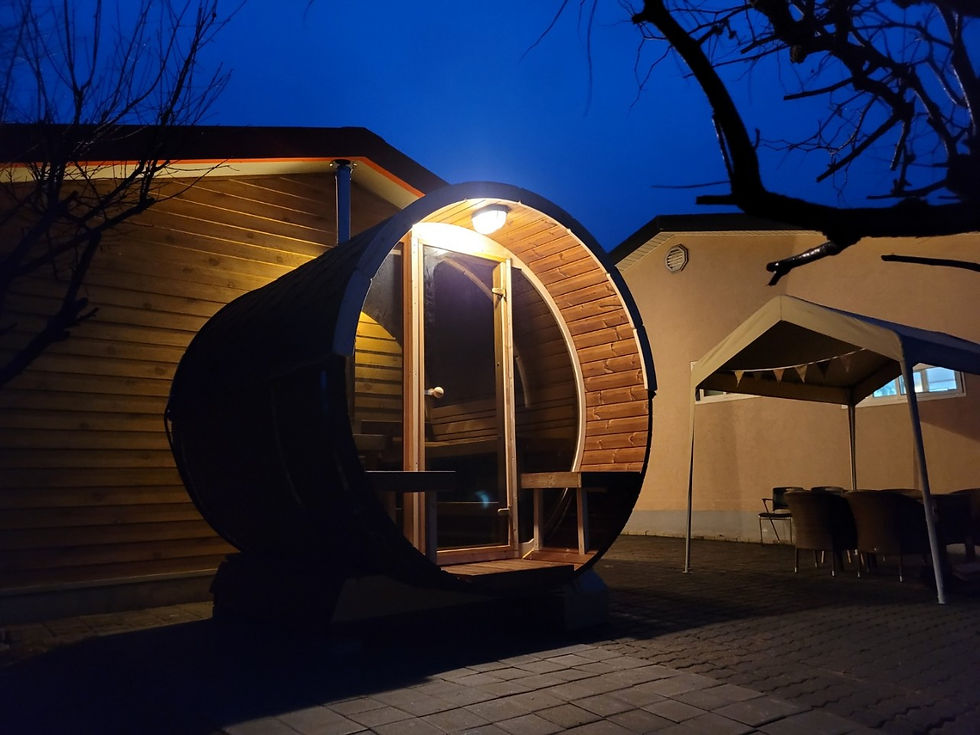 Thumbnail: Henningsvær Sauna Barrel 280 | 280 x 235cm | 42mm Nordic Thermowood