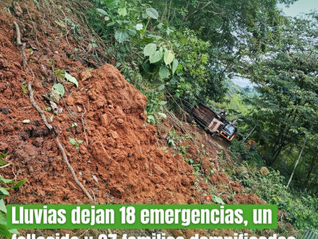 EMERGENCIAS POR LLUVIAS: Un fallecido y 17 familias damnificadas