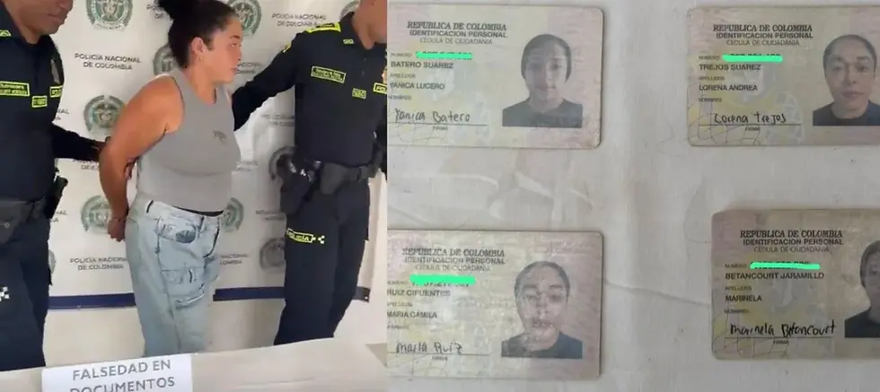 mujer con 9 cédulas falsas para cobra subsidios estatales.