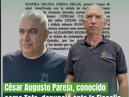 Cesar Augusto Pareja "Toto", denució penalmente a Alejandro Rodriguez.