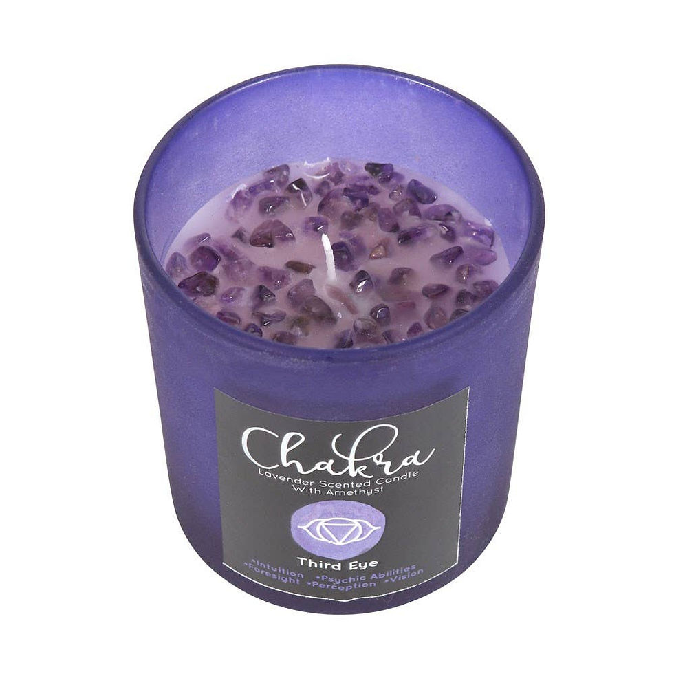 Thumbnail: Third Eye Chakra Lavender Amethyst Candle