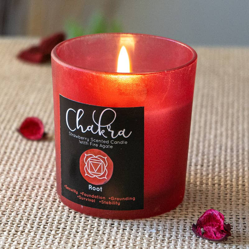 Root Chakra Strawberry Hematite Candle