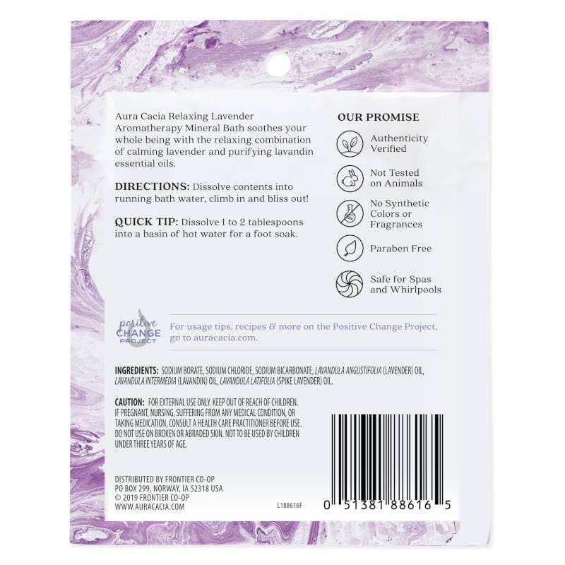 Thumbnail: Aura Cacia Relaxing Lavender Mineral Bath, 2.5 oz Packet