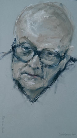 pasteltekening Peter van Houten (leraar)