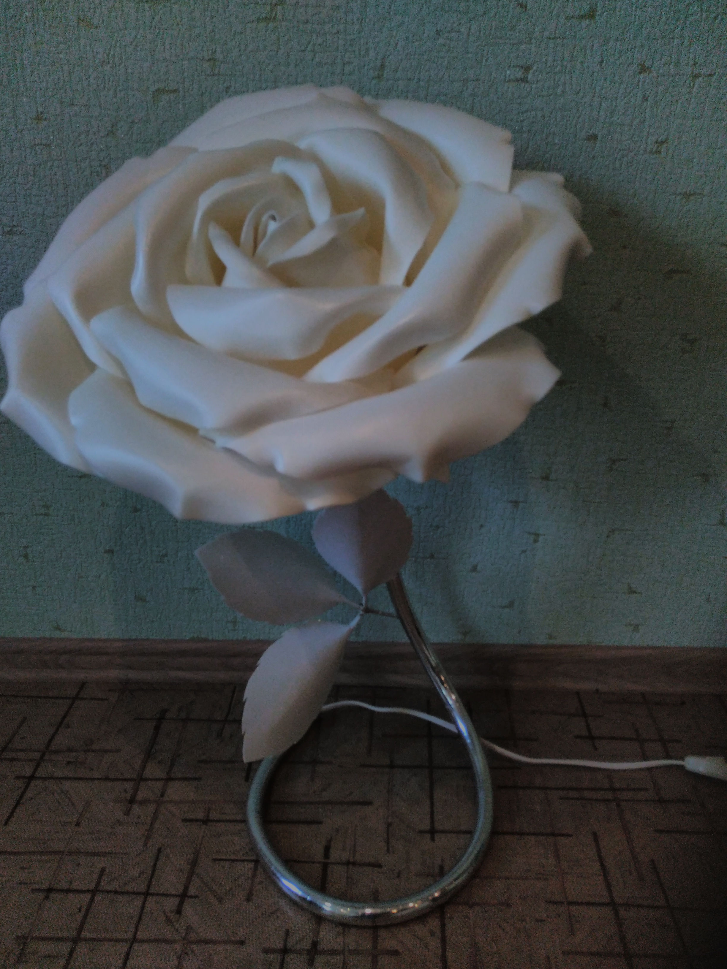 светильник роза (малый, серебро)