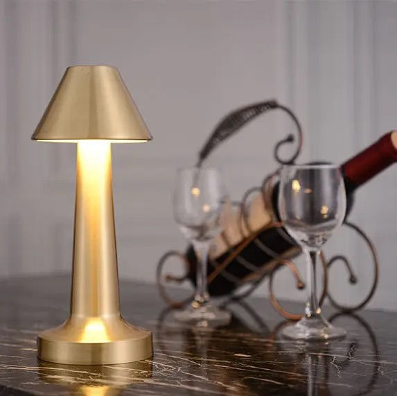 Modern Touch Sensor LED Lamp with USB Charging-Retail Pack | Gold
